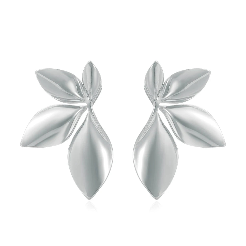 New European and American fashionable stainless steel minimalist geometric women's earrings jewelry