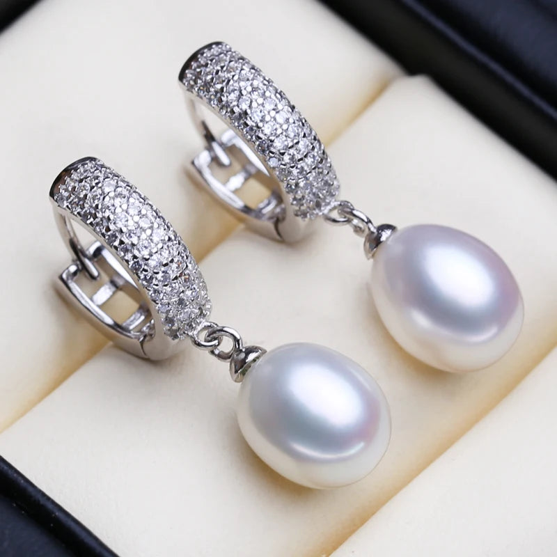 FENASY Natural Freshwater Big Baroque Pearl Drop Earrings 925 Sterling Silver Party Wedding Jewelry Gifts For Women Wholesale