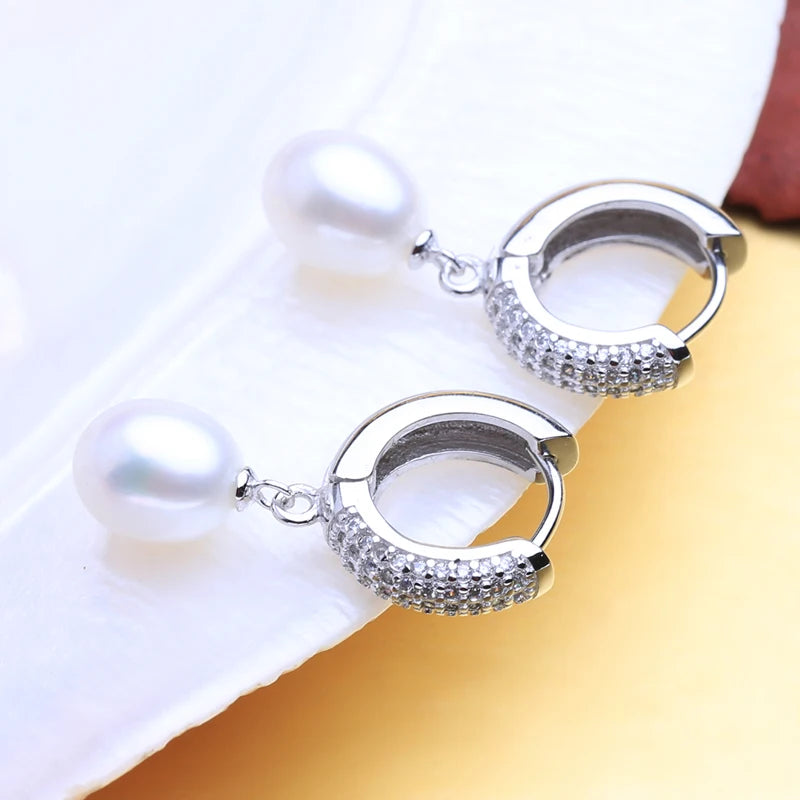 FENASY Natural Freshwater Big Baroque Pearl Drop Earrings 925 Sterling Silver Party Wedding Jewelry Gifts For Women Wholesale