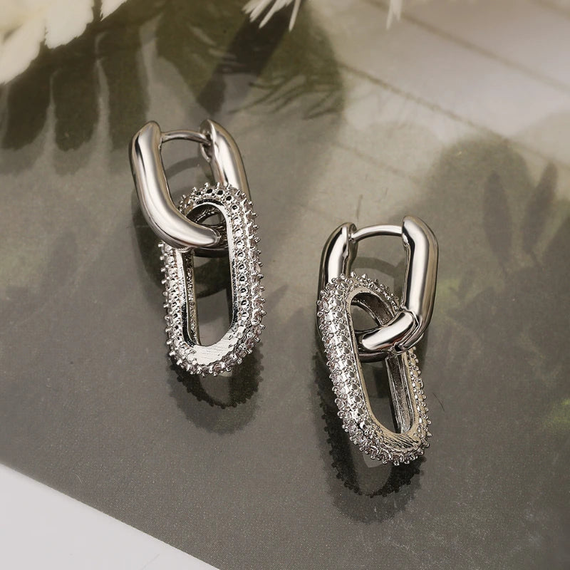 MiHan Fashion Jewelry European and American Design Metal Earrings For Women 2024 Trend New Exaggerative Ear Accessories