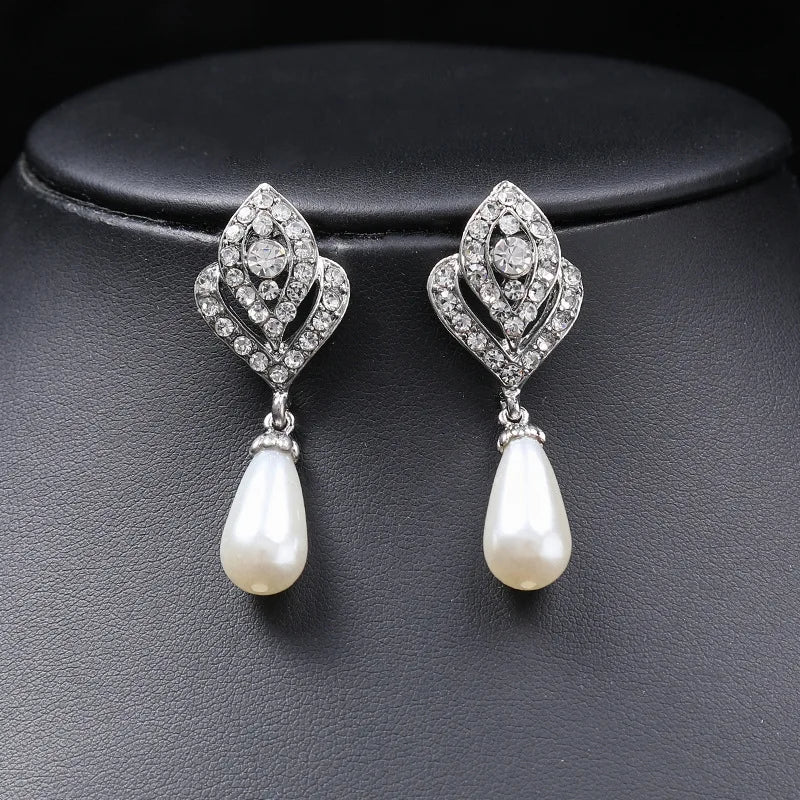 Pearl Necklace Set Women's Wedding Necklace Set Alloy