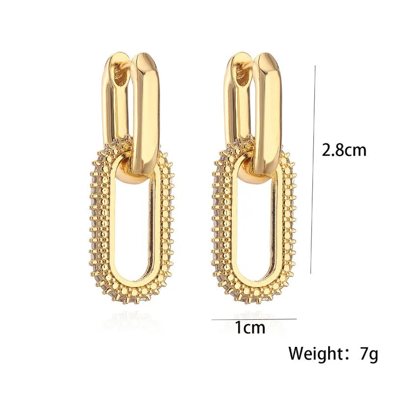 MiHan Fashion Jewelry European and American Design Metal Earrings For Women 2024 Trend New Exaggerative Ear Accessories