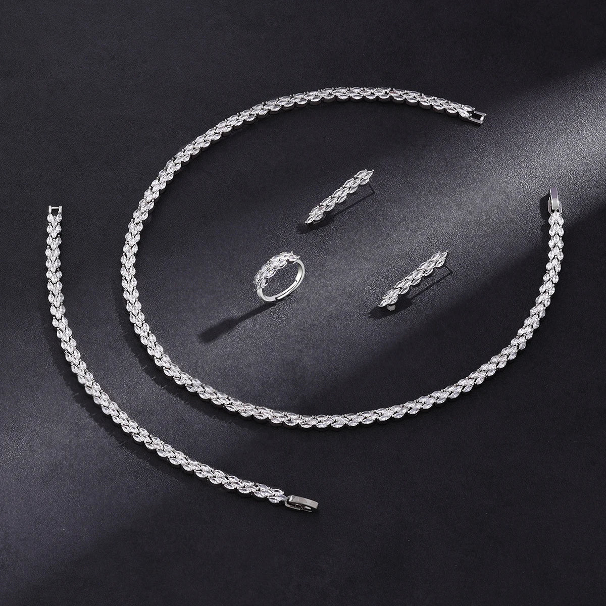 Hotsale African 4pcs Bridal Jewelry Sets New Fashion Dubai Jewelry Set For Women Wedding Party Accessories Design