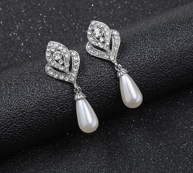 Pearl Necklace Set Women's Wedding Necklace Set Alloy