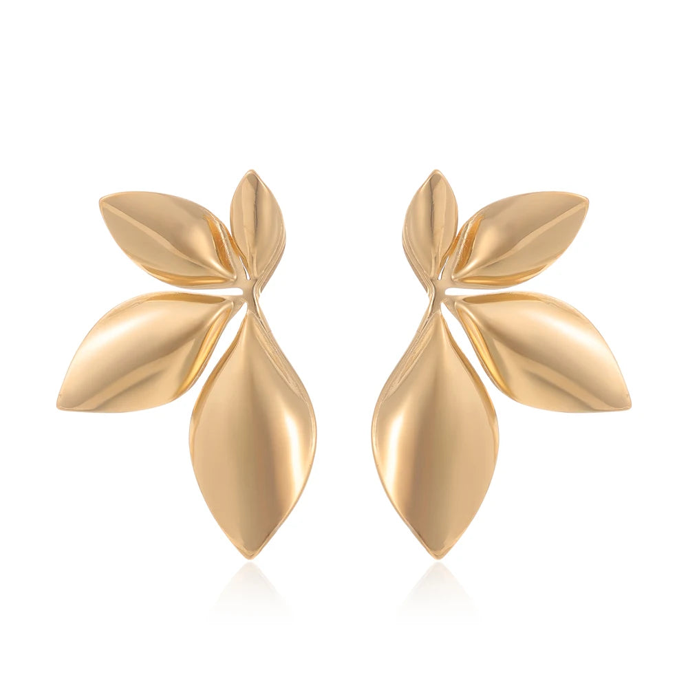 New European and American fashionable stainless steel minimalist geometric women's earrings jewelry