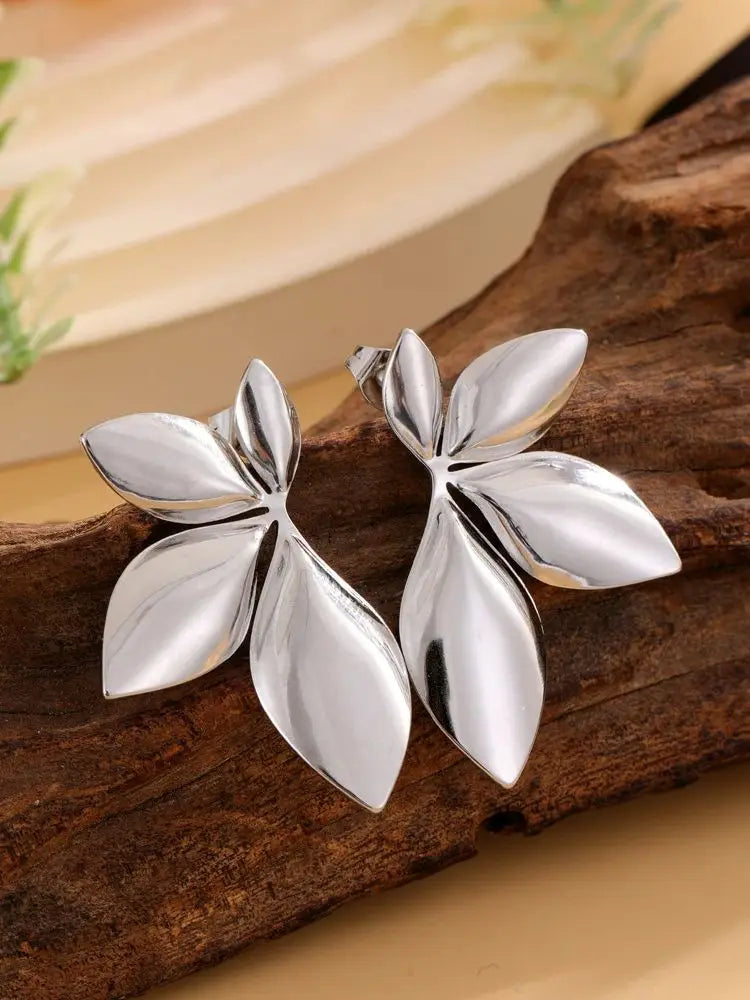 New European and American fashionable stainless steel minimalist geometric women's earrings jewelry