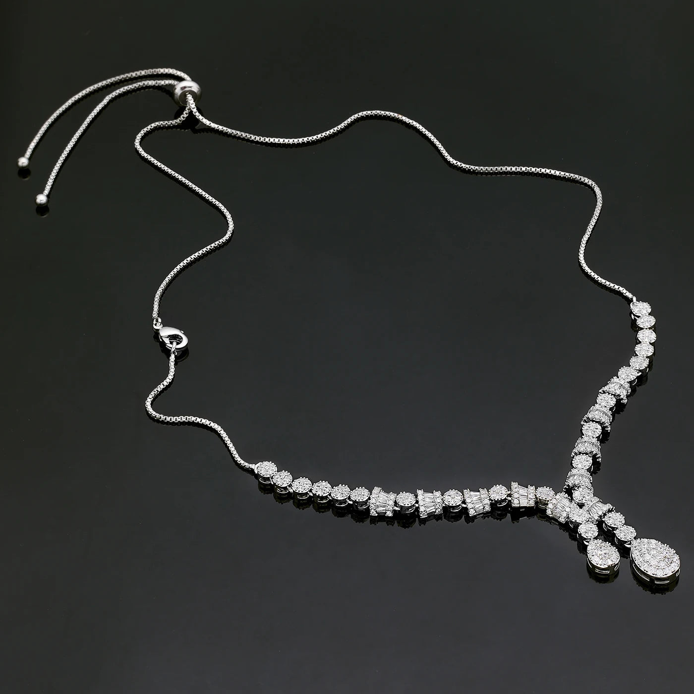 Luxury Brilliant Cubic Zircon Ear Drop Necklace Heavy Dinner Jewelry Set Wedding Bridal Dress Accessories