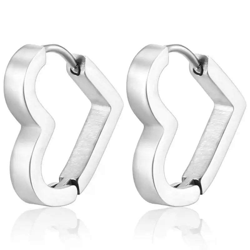 Stainless Steel Gold Color Square Hoop Earrings for Women Punk Hip-Hop Metal Geometric Earrings Trend 2024 Fashiom Jewelry Party