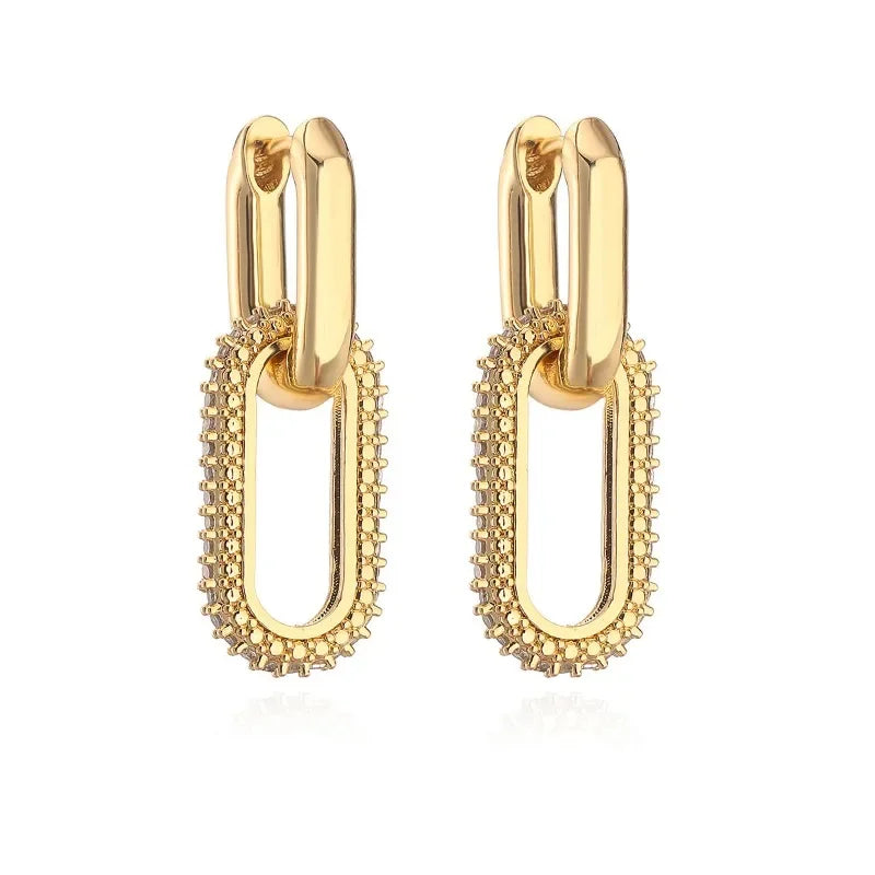 MiHan Fashion Jewelry European and American Design Metal Earrings For Women 2024 Trend New Exaggerative Ear Accessories