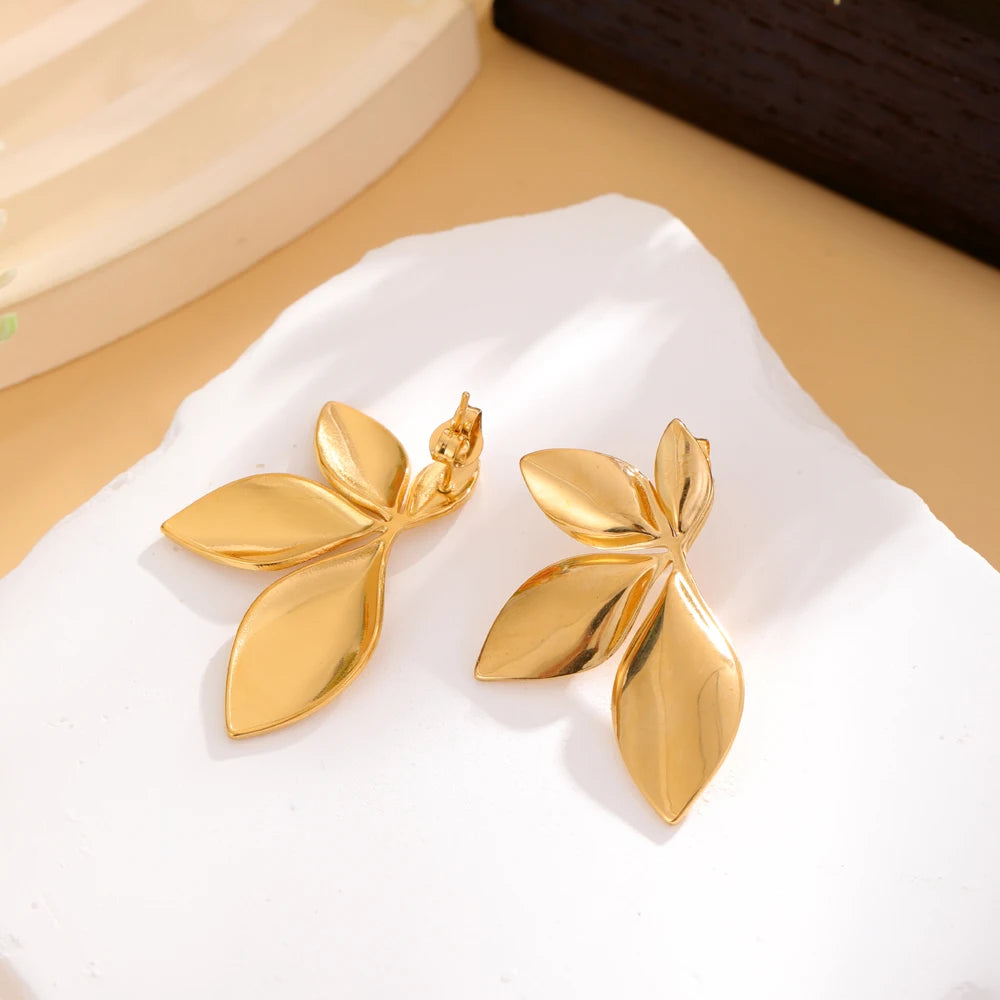 New European and American fashionable stainless steel minimalist geometric women's earrings jewelry