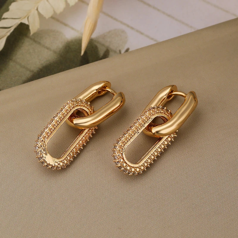 MiHan Fashion Jewelry European and American Design Metal Earrings For Women 2024 Trend New Exaggerative Ear Accessories