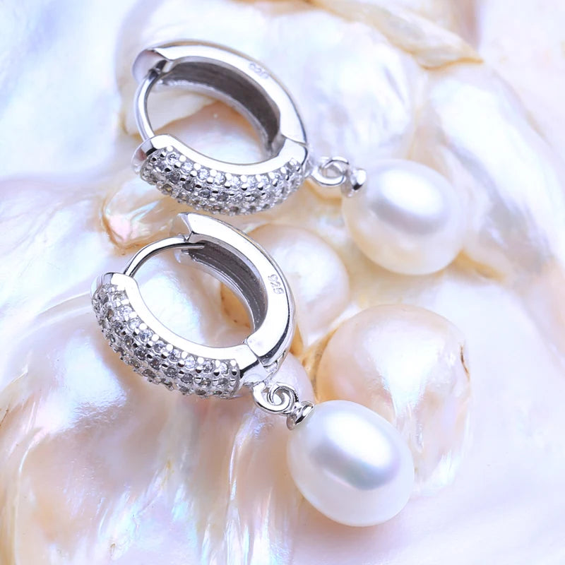 FENASY Natural Freshwater Big Baroque Pearl Drop Earrings 925 Sterling Silver Party Wedding Jewelry Gifts For Women Wholesale