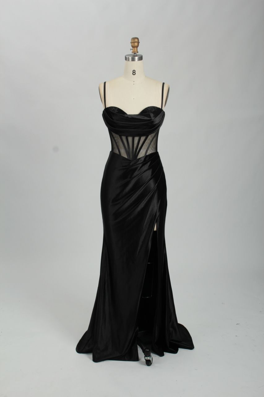 Glamour Lace Mermaid Prom Gown with High Slit - Redefine Elegance