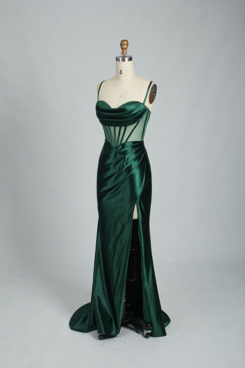 Glamour Lace Mermaid Prom Gown with High Slit - Redefine Elegance