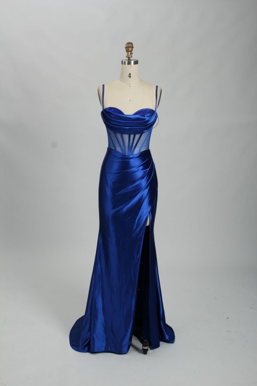 Glamour Lace Mermaid Prom Gown with High Slit - Redefine Elegance